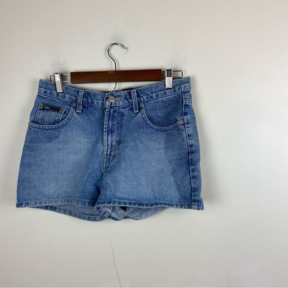 Y2K Streetwear LEI‎ Vintage 90s Blue Denim Jean Shorts Size 9 Juniors - Picture 1 of 10